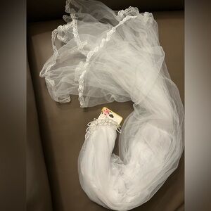 👰‍♀️Luxurious White Lace Veil🤍